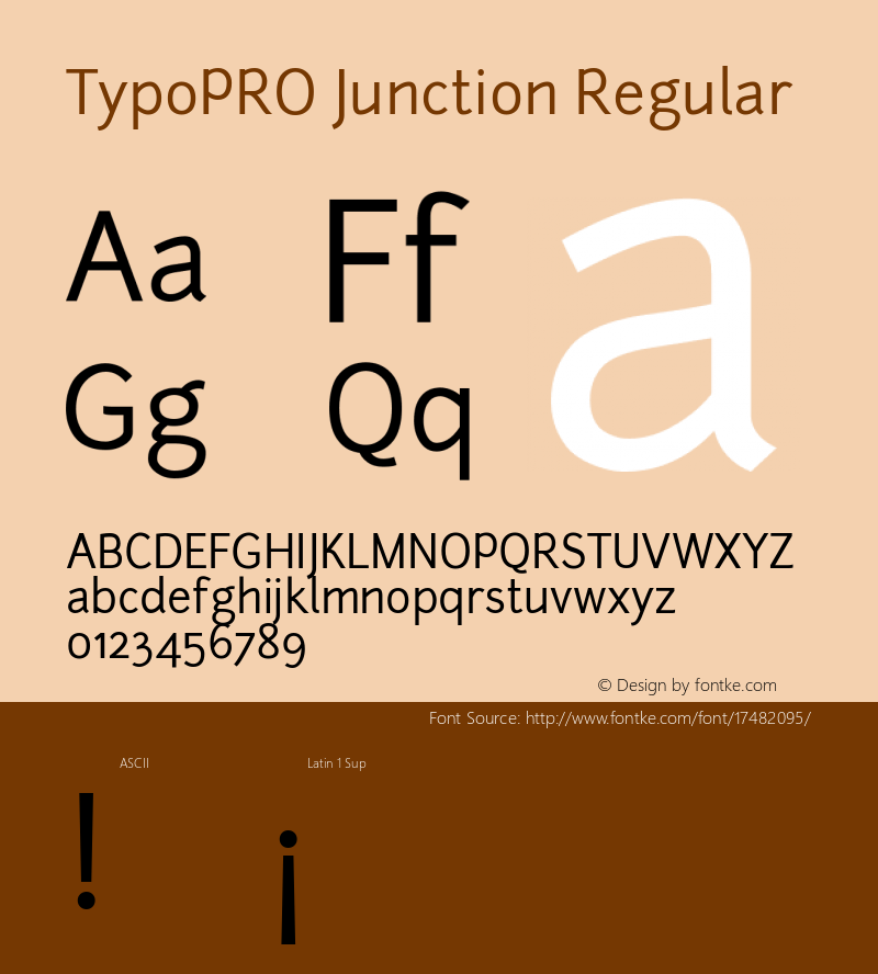 TypoPRO Junction Regular Version 1.056 Font Sample