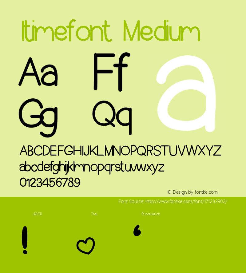 Itimefont Version 001.000图片样张