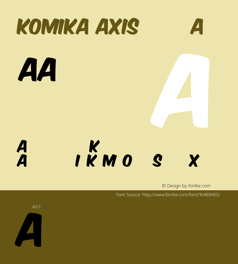 Komika Axis Regular 2.0 Font Sample