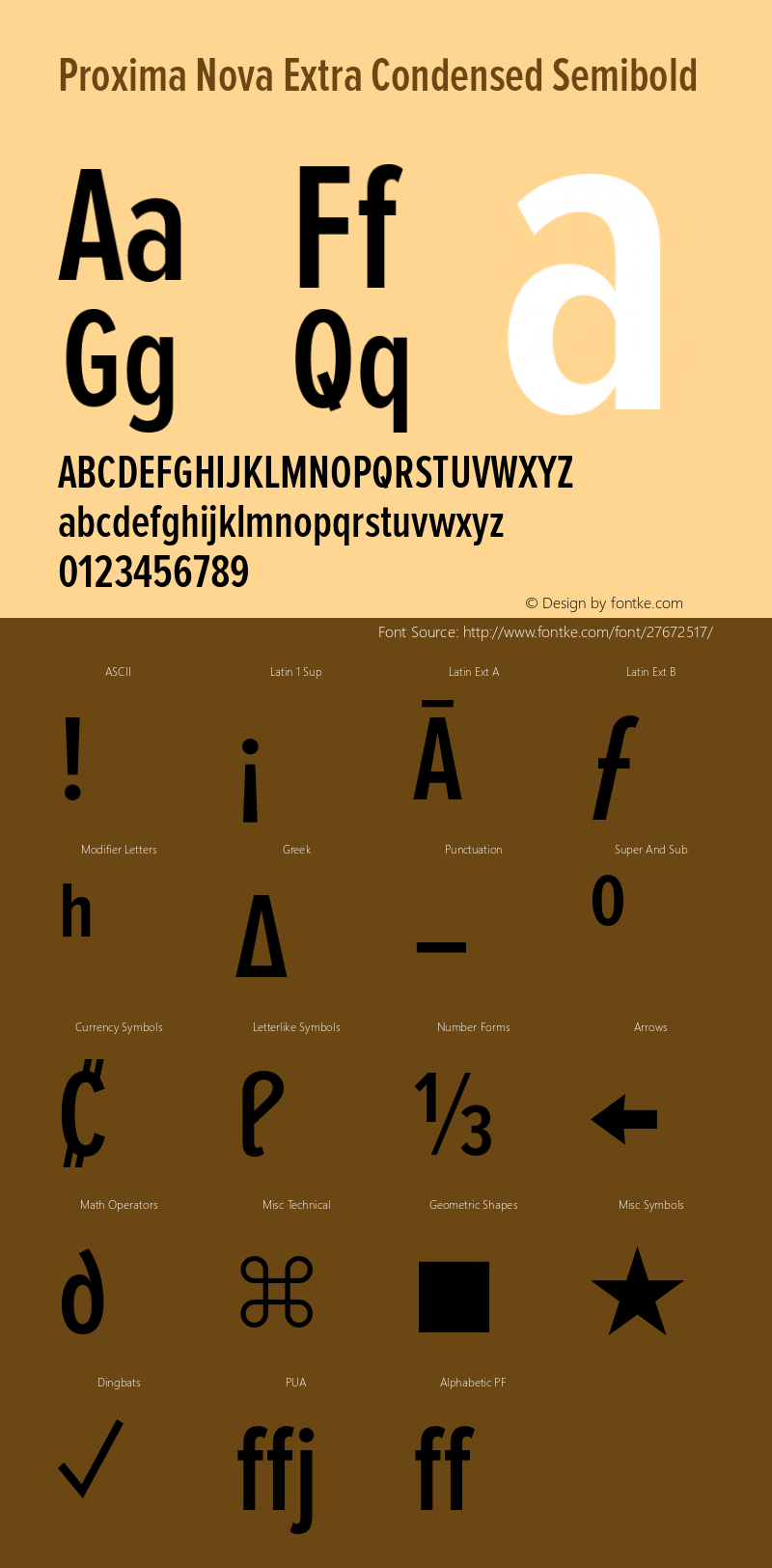 ProximaNovaExCn-Semibold Version 1.101;PS 001.001;hotconv 1.0.38 Font Sample