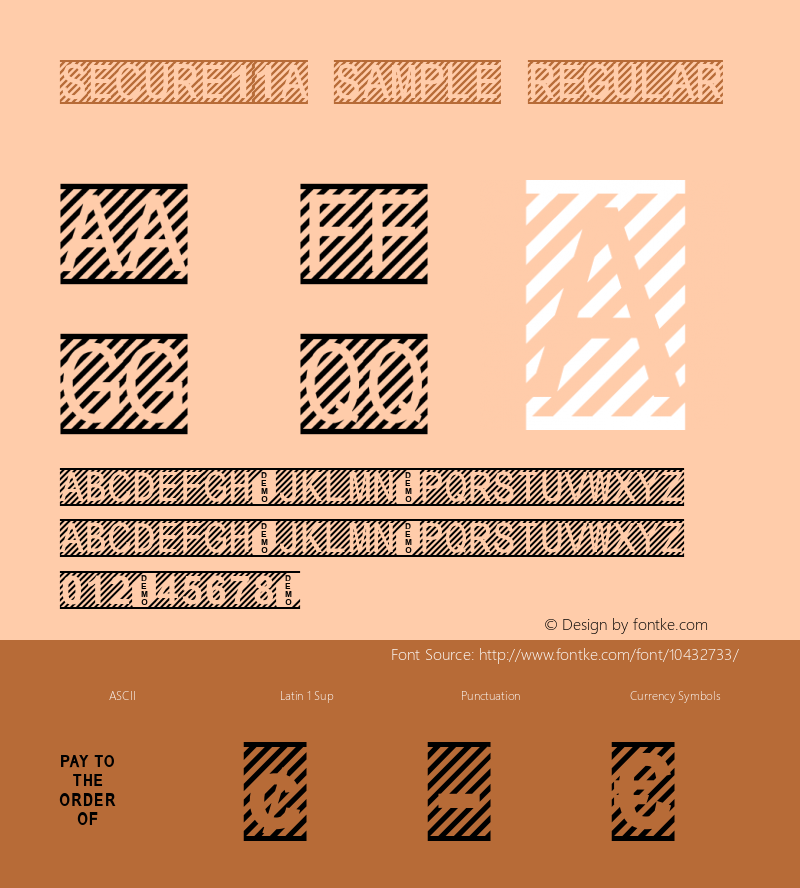 Secure11a Sample Regular Version 2.000 Font Sample