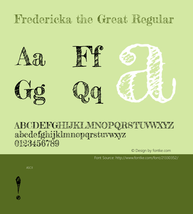 FrederickatheGreat Version 1.0 Font Sample