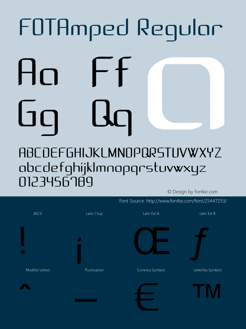 FOTAmped Version 1.000 Font Sample