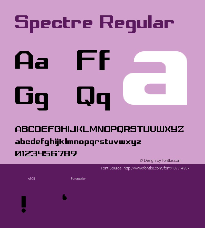 Spectre Regular Version 1.0 Font Sample