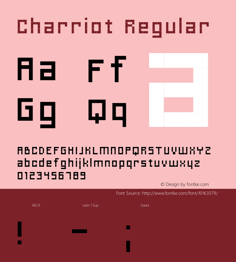 Charriot Regular Version 1.00 March 31, 2006, initial release Font Sample