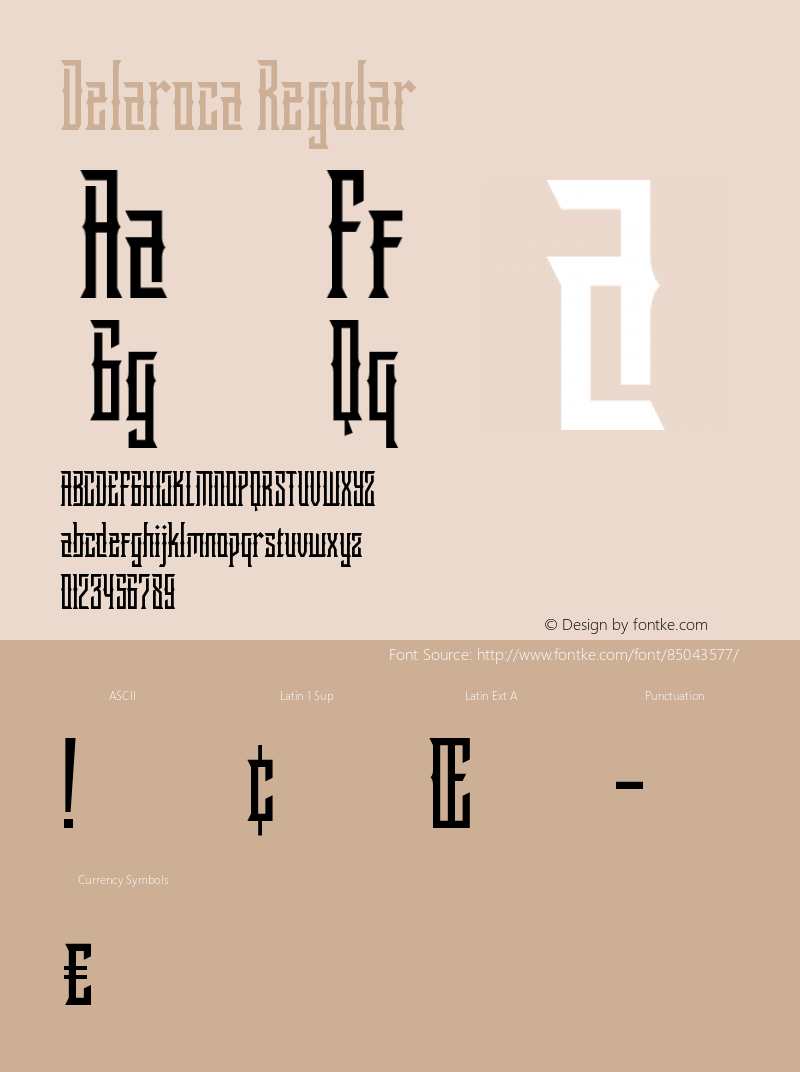 Delaroca Regular Version 1.000 | w-rip DC20190525 Font Sample