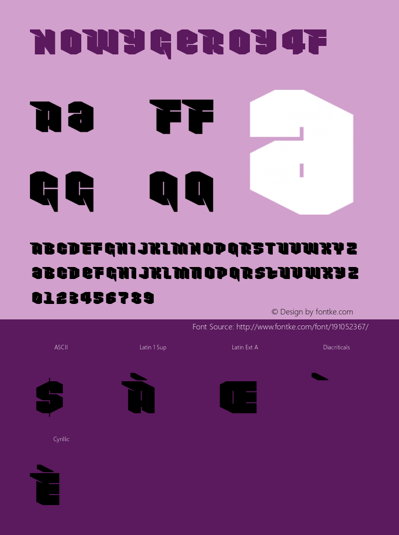 ☞Nowy Geroy 4F 1.0;com.myfonts.easy.4thfebruary.nowy-geroy-4f.regular.wfkit2.version.3ryv图片样张