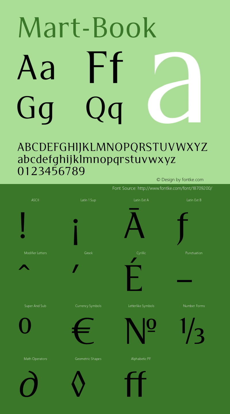 Mart-Book ☞ Version 4.001;com.myfonts.easy.no-comment-group-ltd.mart.book.wfkit2.version.4bLo Font Sample