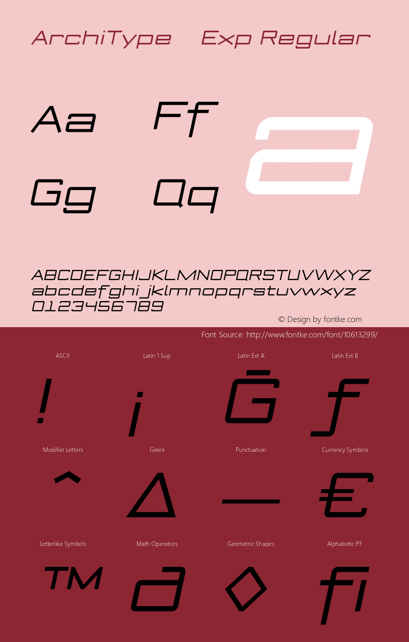 ArchiType    Exp Regular Version 1.001;com.myfonts.archiness.architype.expanded-regular-italic-92673.wfkit2.3uLh Font Sample