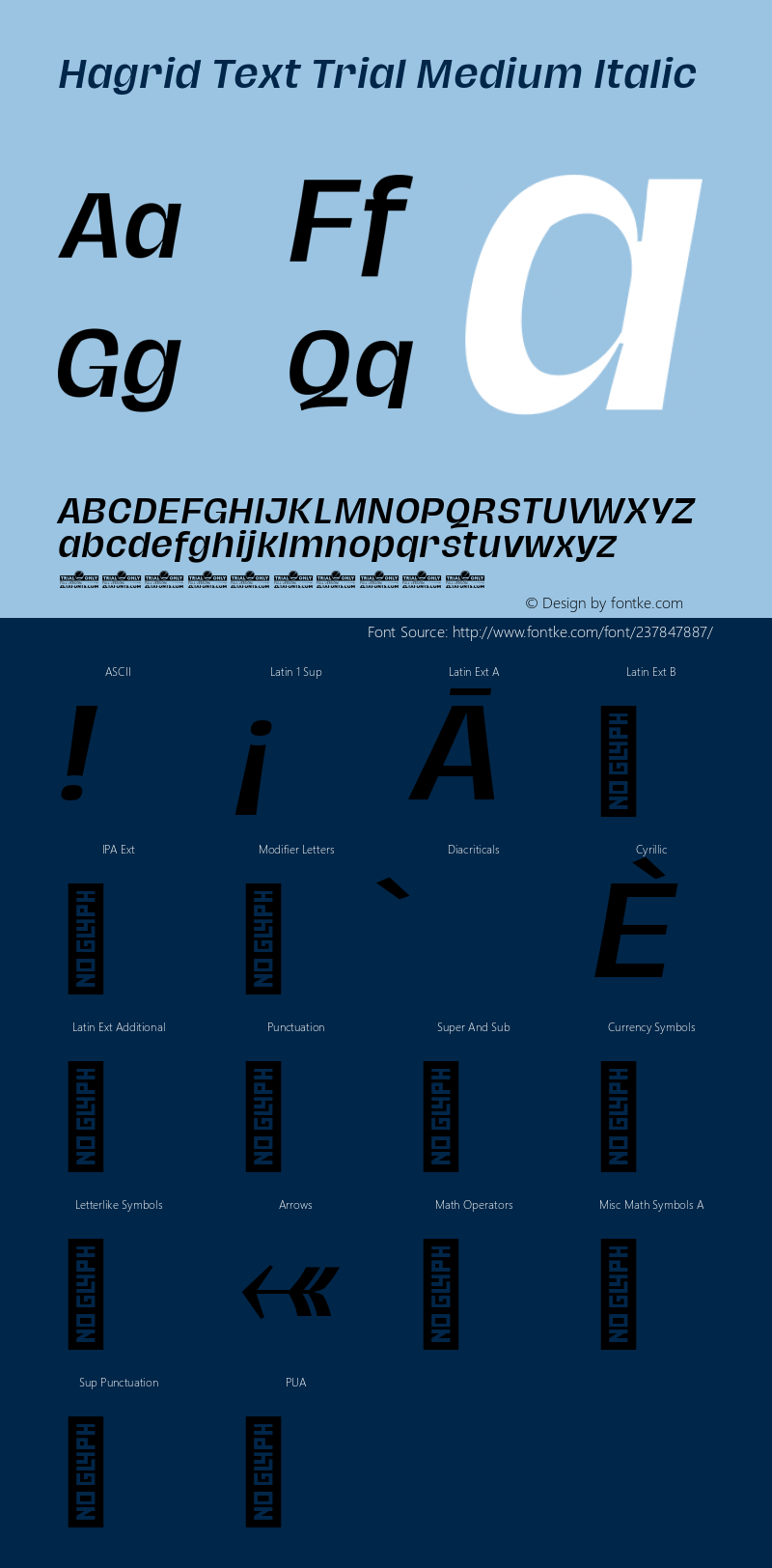 Hagrid Text Trial Medium Italic Version 1.000图片样张