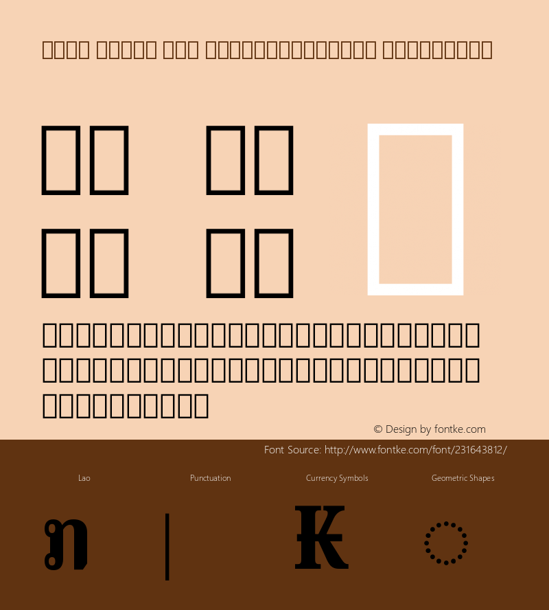 Noto Serif Lao ExtraCondensed ExtraBold Version 2.000图片样张