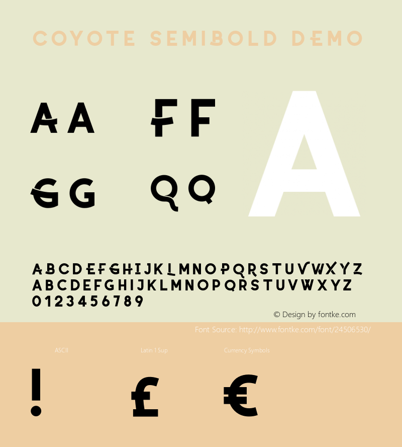 Coyote-SemiBoldDEMO Version 1.000;PS 001.000;hotconv 1.0.88;makeotf.lib2.5.64775 Font Sample