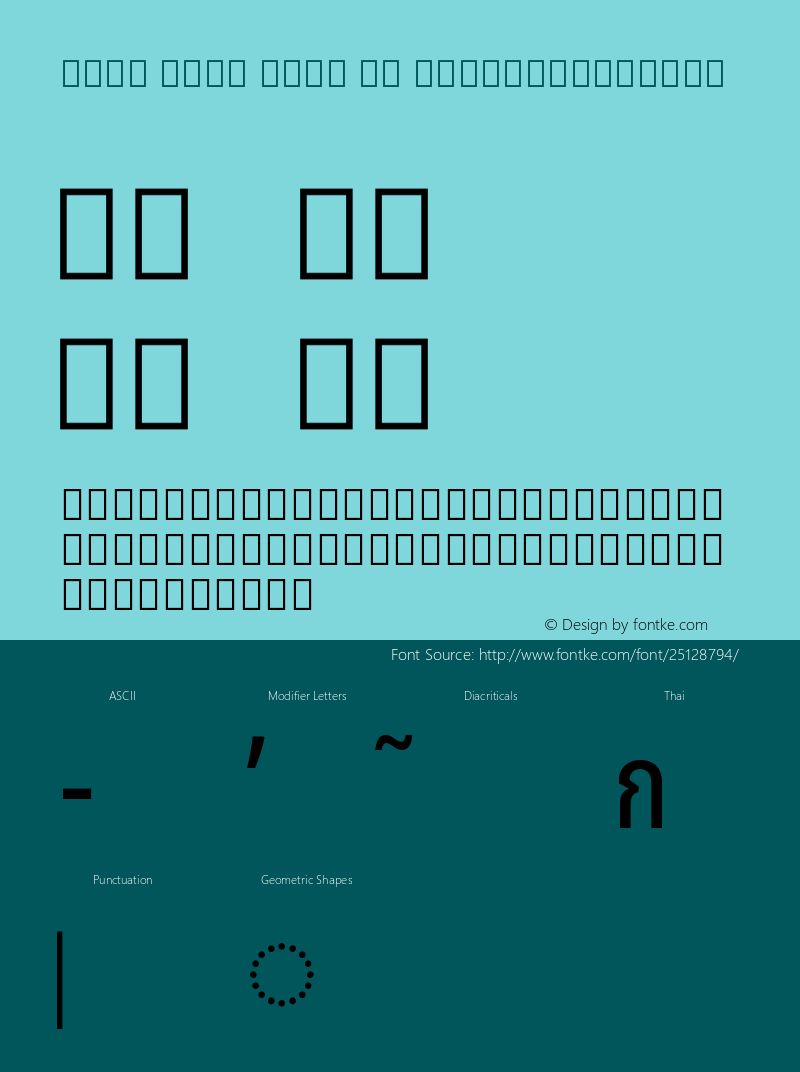 Noto Sans Thai UI ExtraCondensed Version 2.000 Font Sample