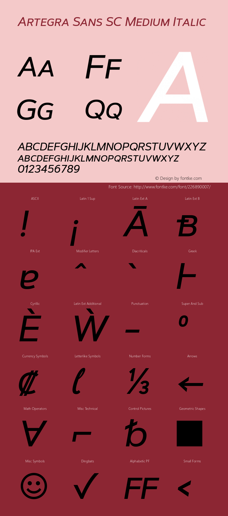 ArtegraSansSC-MediumItalic Version 1.00;com.myfonts.easy.artegra.artegra-sans.sc-medium-italic.wfkit2.version.4Kpf图片样张