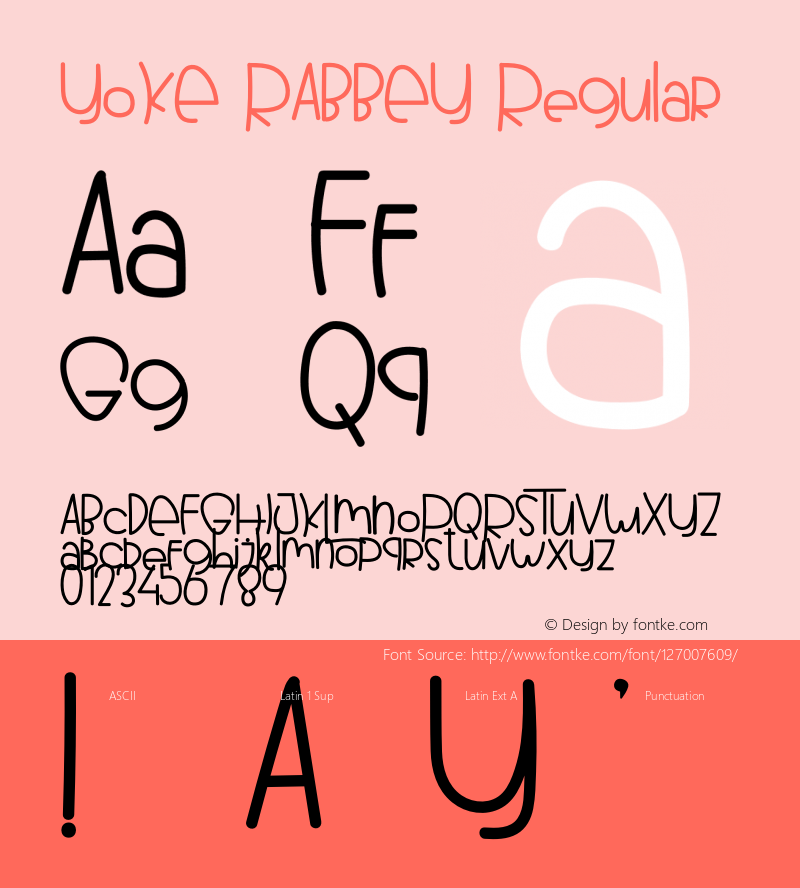 YOKE RABBEY Version 1.002;Fontself Maker 3.5.1 Font Sample