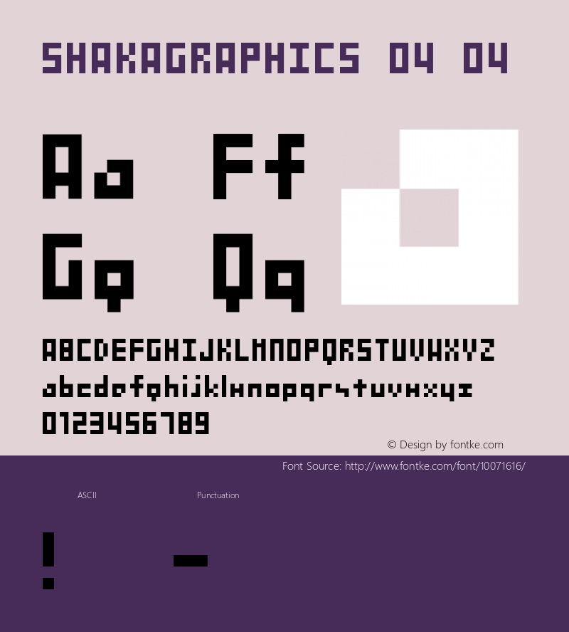 SHAKAGRAPHICS 04 04 Macromedia Fontographer 4.1J 00.11.27 Font Sample