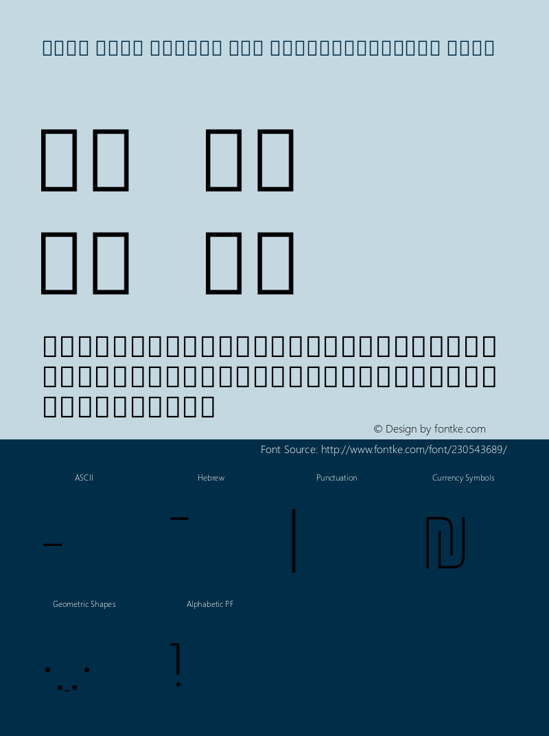 Noto Sans Hebrew New ExtraCondensed Thin Version 3.001; ttfautohint (v1.8) -l 8 -r 50 -G 200 -x 14 -D hebr -f none -a qsq -X 