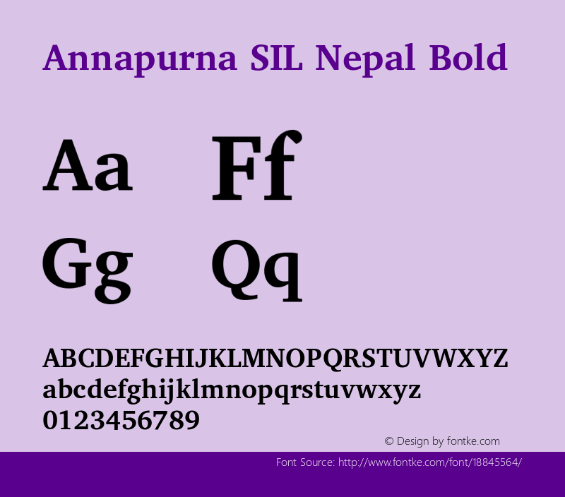 Annapurna SIL Nepal Bold Version 1.202 ; RegionNepal noSS Font Sample