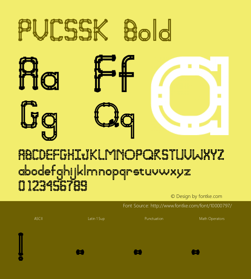 PVCSSK Bold Macromedia Fontographer 4.1 8/13/95 Font Sample