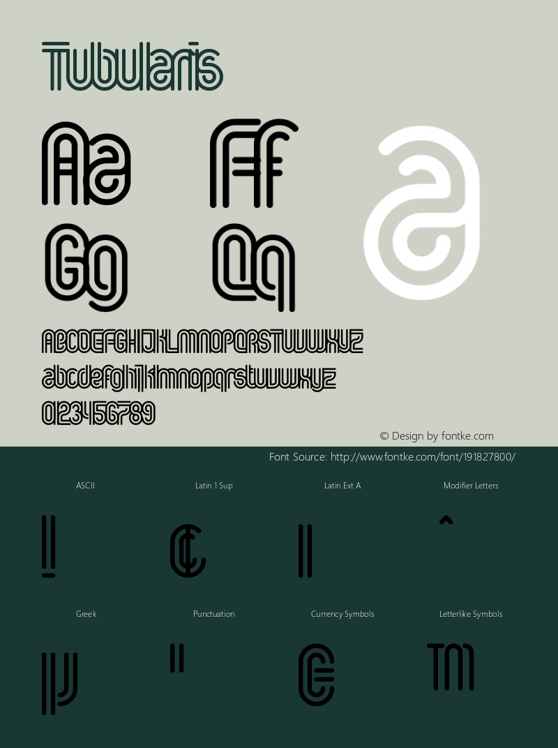 ☞Tubularis 1.000;com.myfonts.schizotype.tubularis.regular.wfkit2.3dEV图片样张