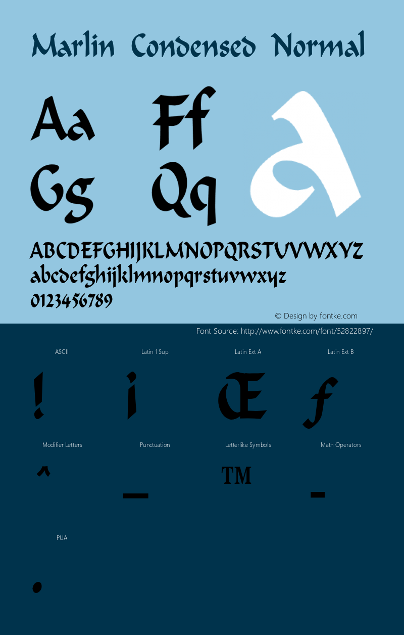 MarlinCondensedNormal Altsys Fontographer 4.1 1/8/95 {DfLp-URBC-66E7-7FBL-FXFA} Font Sample