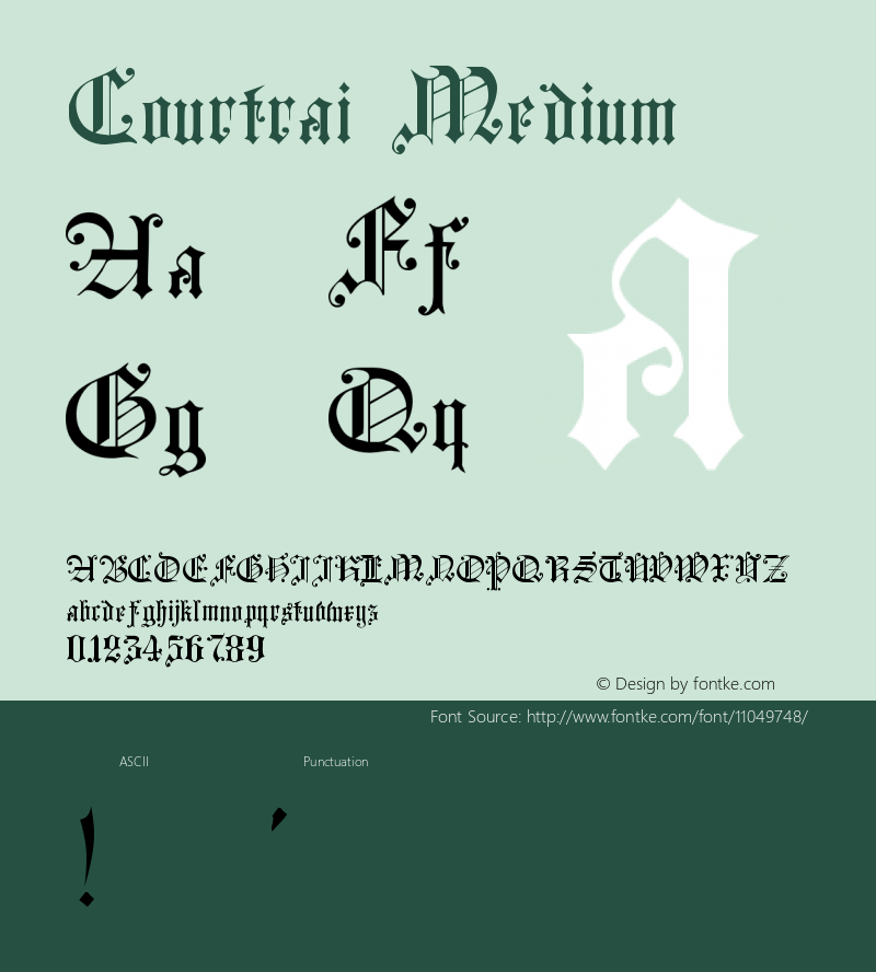 Courtrai Medium Version 001.000 Font Sample