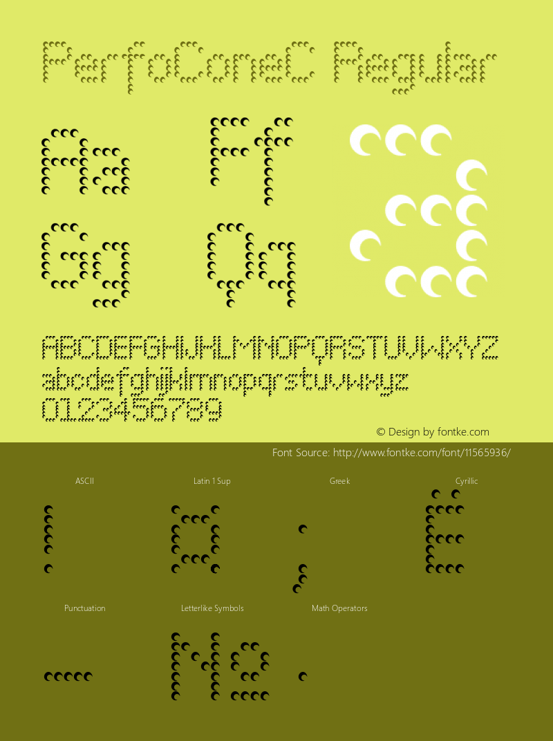 PerfoConeC Regular Version 1.000 Font Sample