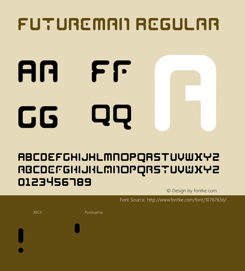 FutureMan Regular Version 1.0 Font Sample