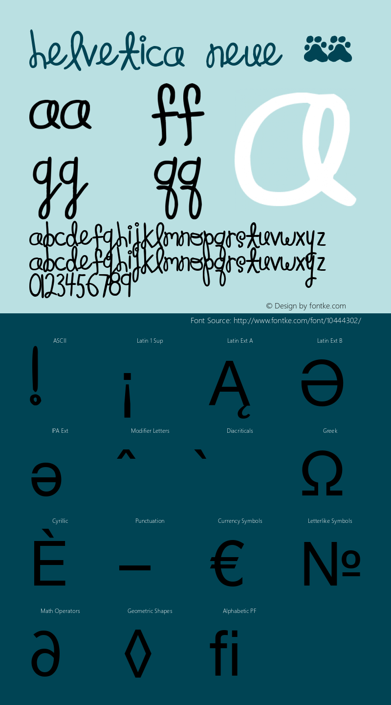 Helvetica Neue 粗体 6.1d12e1 Font Sample