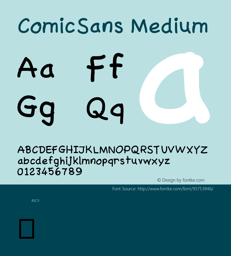 ComicSans Version 001.000 Font Sample