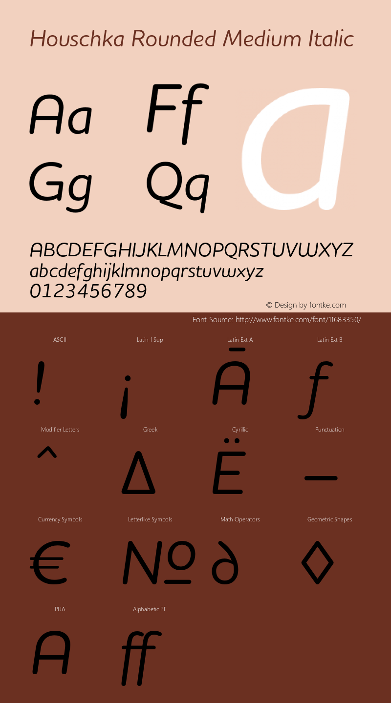 Houschka Rounded Medium Italic 001.000 Font Sample