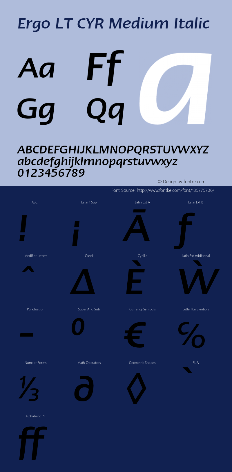 ErgoLTCYR-MediumItalic Version 1.000;PS 001.000;hotconv 1.0.38图片样张