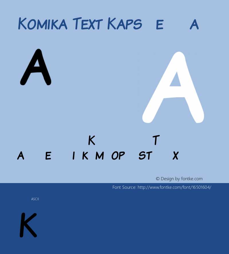 Komika Text Kaps Regular 2.0 Font Sample