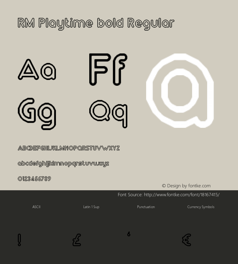 RM Playtime bold Regular Version 1.0 Font Sample