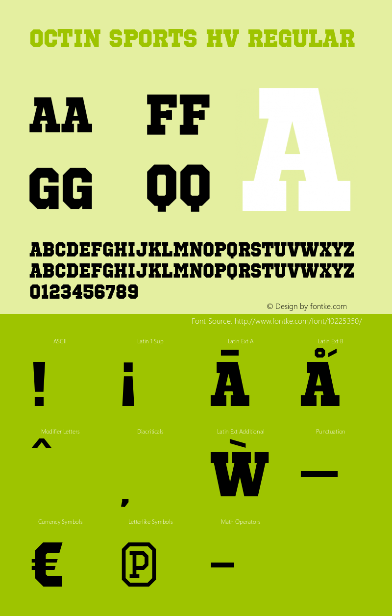 Octin Sports Hv Regular Version 1.000 Font Sample