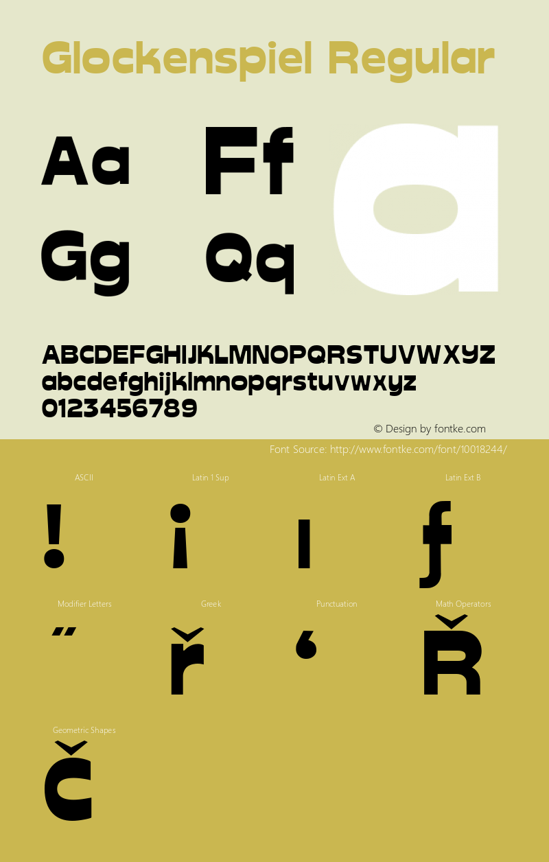 Glockenspiel Regular Altsys Fontographer 3.5  2/9/93 Font Sample