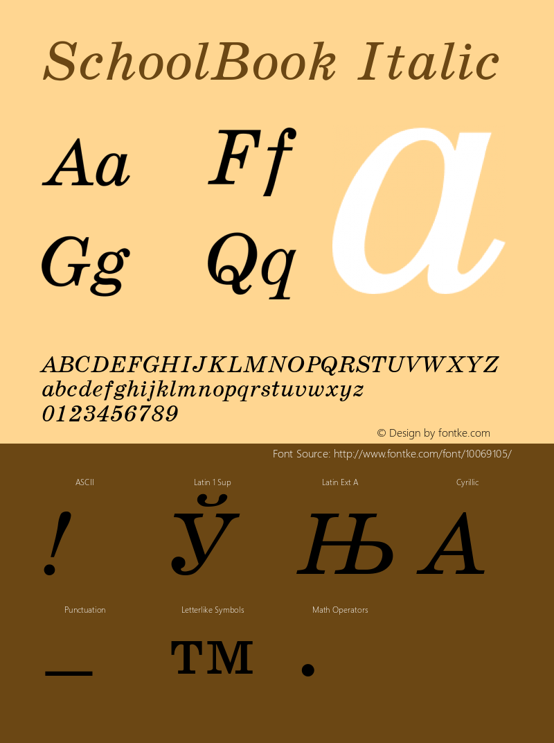 SchoolBook Italic Converted from t:\SHI_____.TF1 by ALLTYPE Font Sample