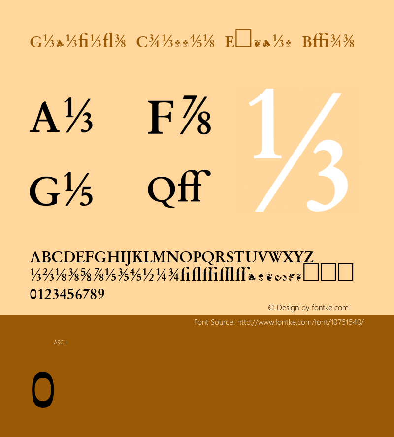 Garamand Classic Extras Bold Rev. 002.001 Font Sample