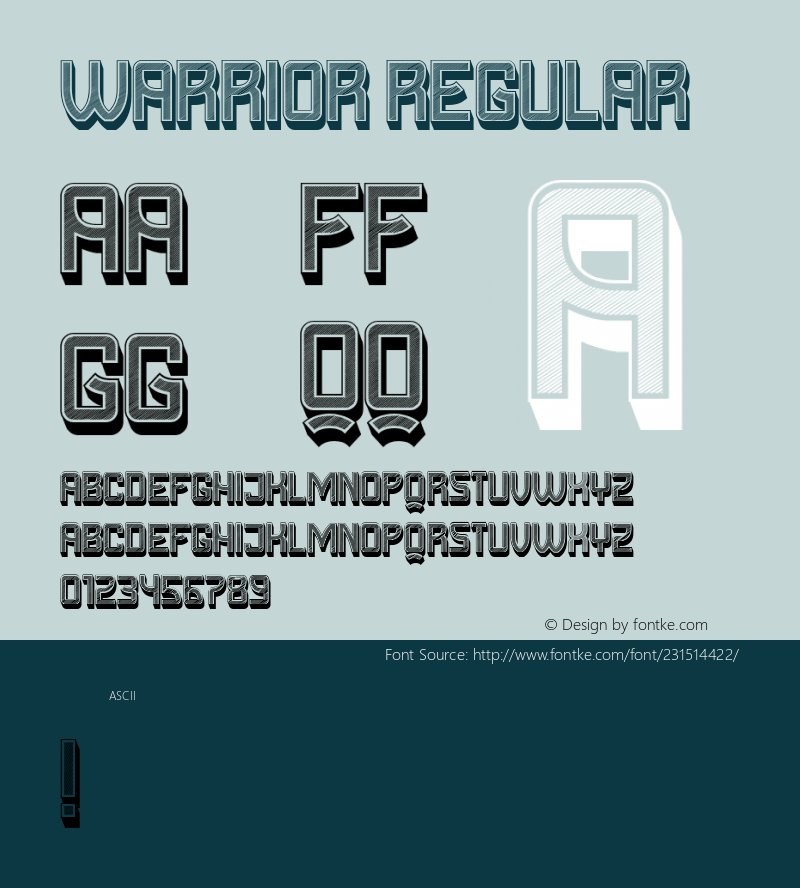 Warrior Regular Version 1.000图片样张