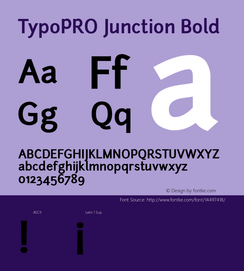 TypoPRO Junction Bold Version 001.001 Font Sample