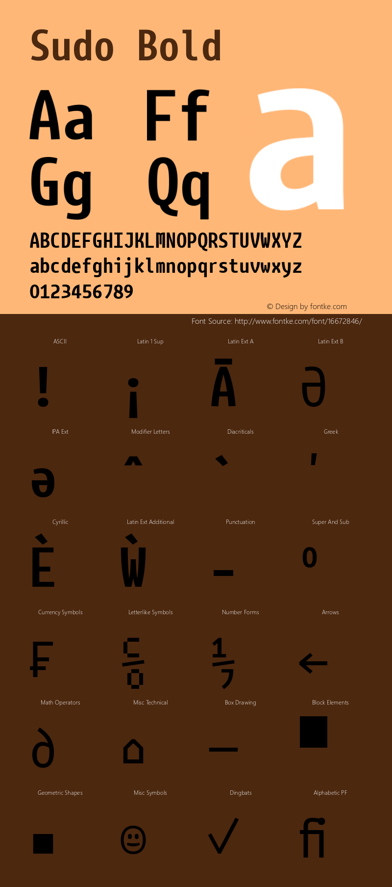 Sudo Bold Version 0.033 Font Sample