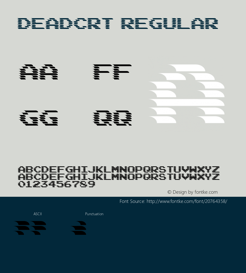 DEADCRT Regular Version 1.0 Font Sample