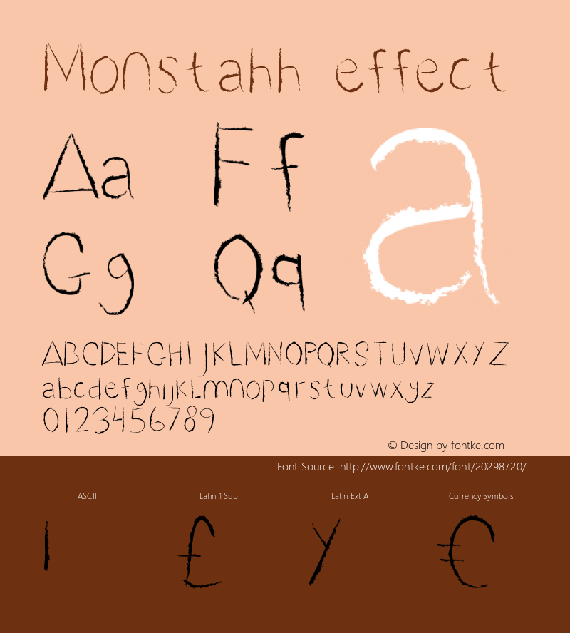 Monstahh-effect 1.000 Font Sample