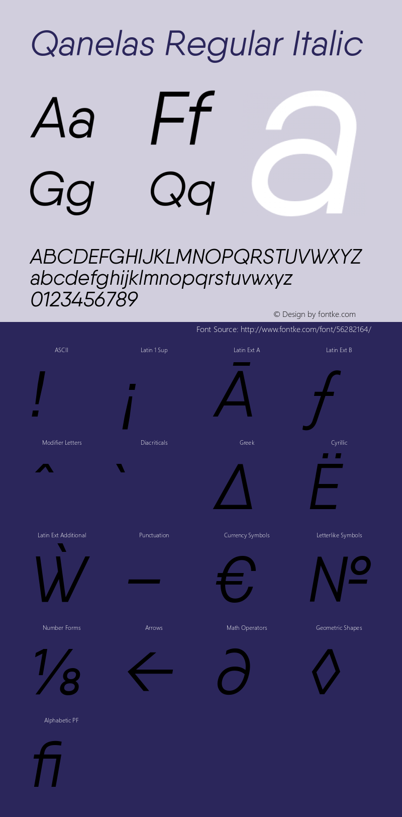 Qanelas-RegularItalic Version 1.000;PS 001.000;hotconv 1.0.88;makeotf.lib2.5.64775 Font Sample