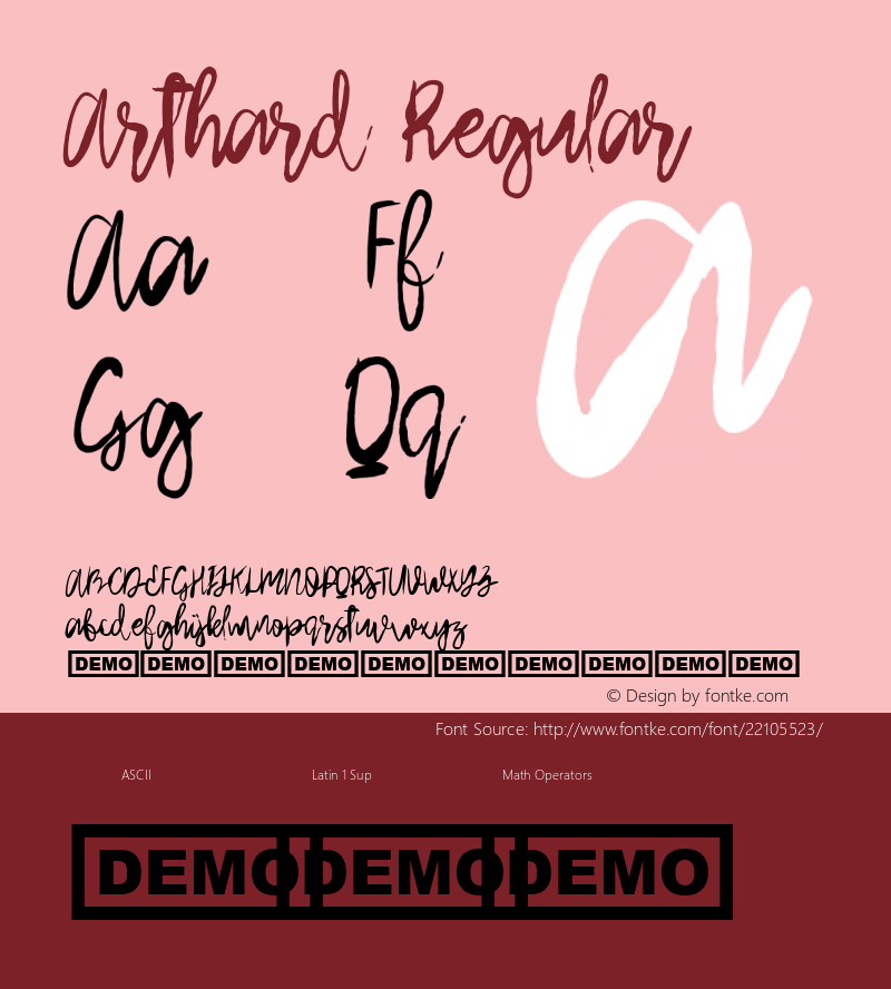 Arthard Version 1.000 Font Sample