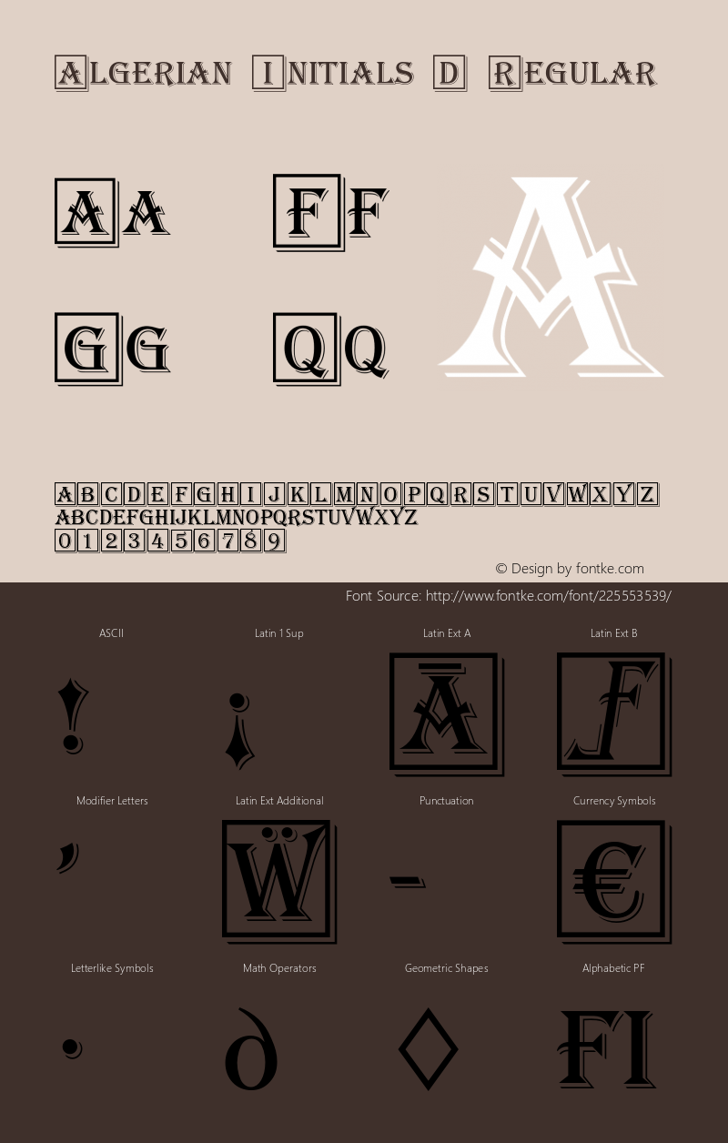 AlgerianIniD Version 1.000;PS 1.00;hotconv 1.0.57;makeotf.lib2.0.21895图片样张