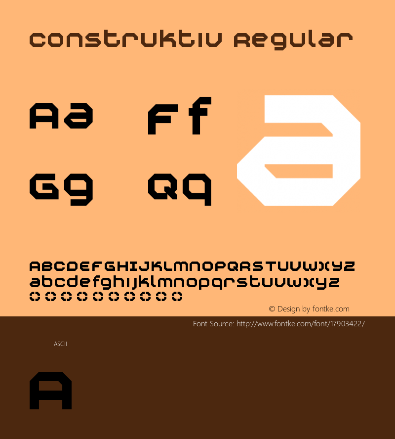 Construktiv Regular Version 1.0 Font Sample