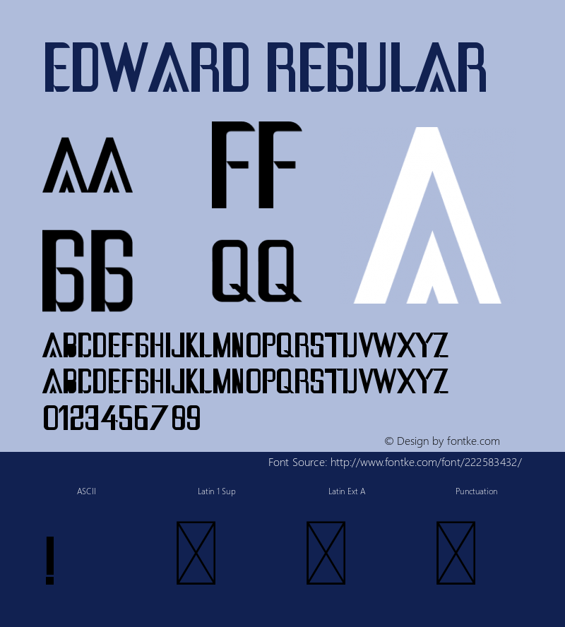 Edward Version 1.001;Fontself Maker 3.5.7图片样张