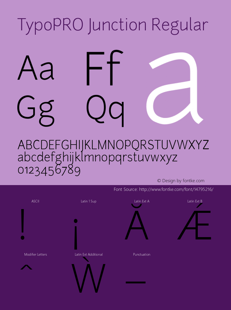 TypoPRO Junction Regular Version 1.002 Font Sample