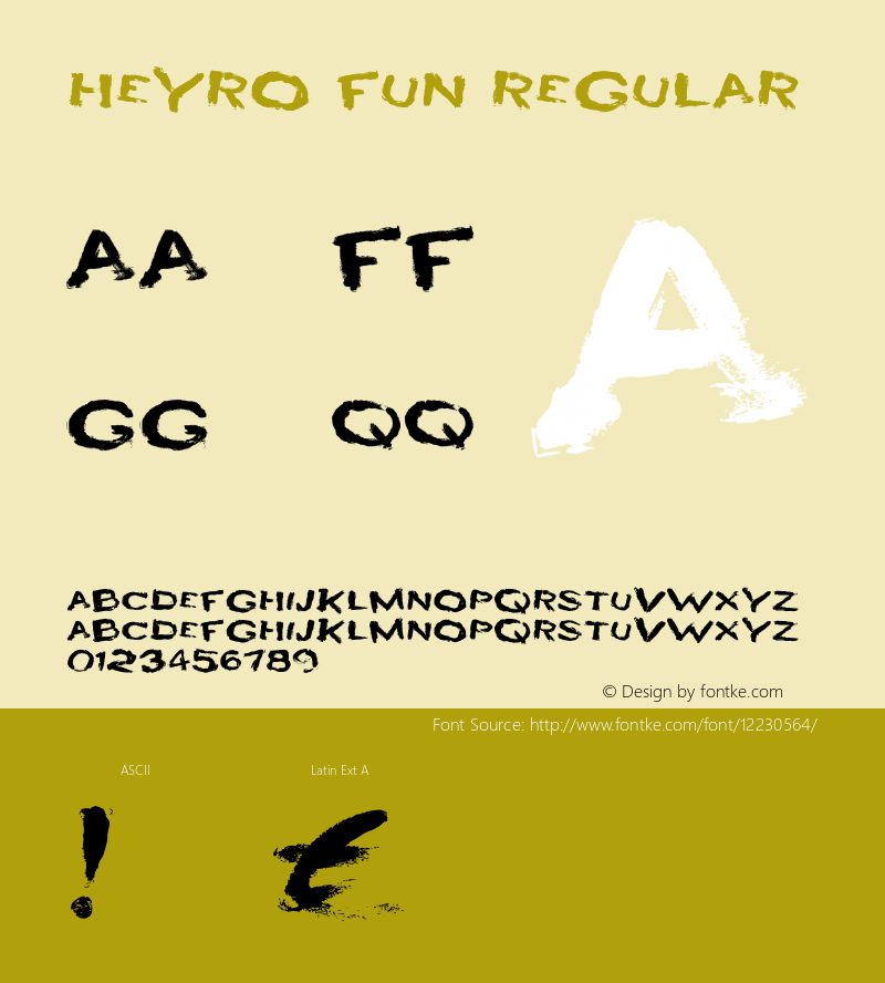 HEYRO fun Regular Version 1.000;PS 001.001;hotconv 1.0.56 Font Sample